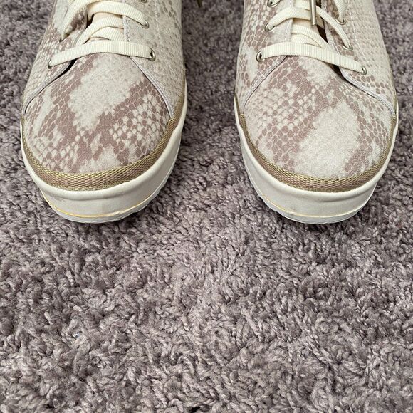 DR. SCHOLL'S Tan Snake Leather Upper Print Sneaker Size 11 - Picture 3 of 13